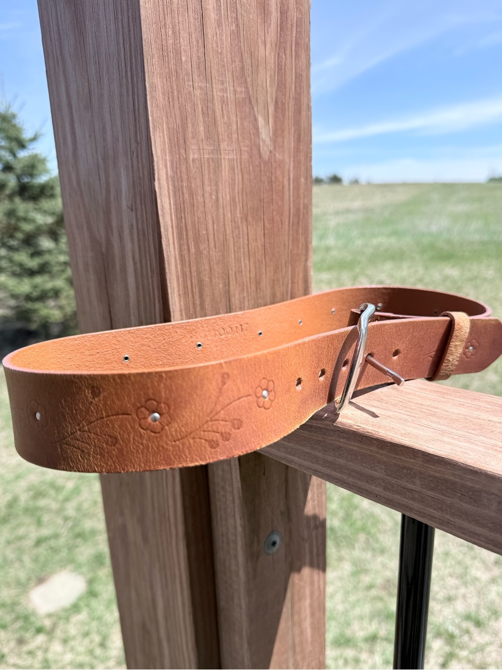 Vintage Brown Leather Belt